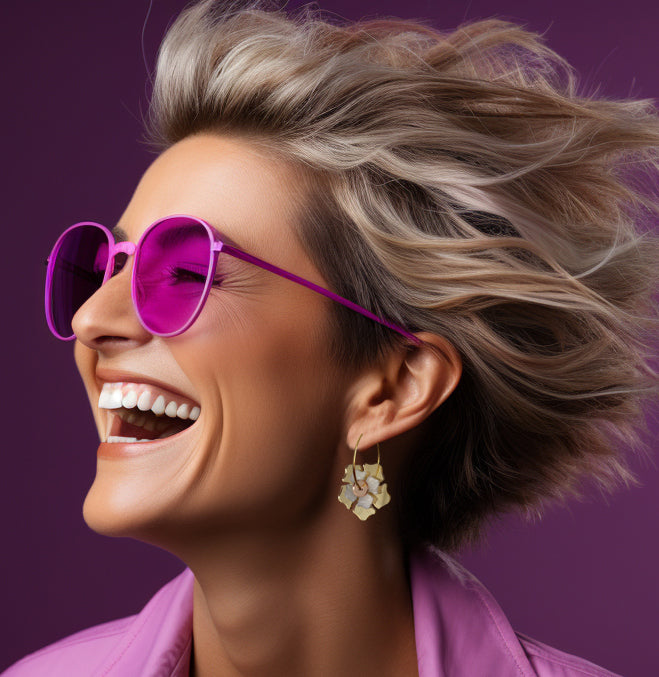 Flores ochenteras GOLD (dos tamaños)