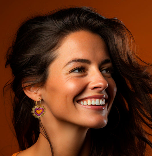 Charms Corazón floreado