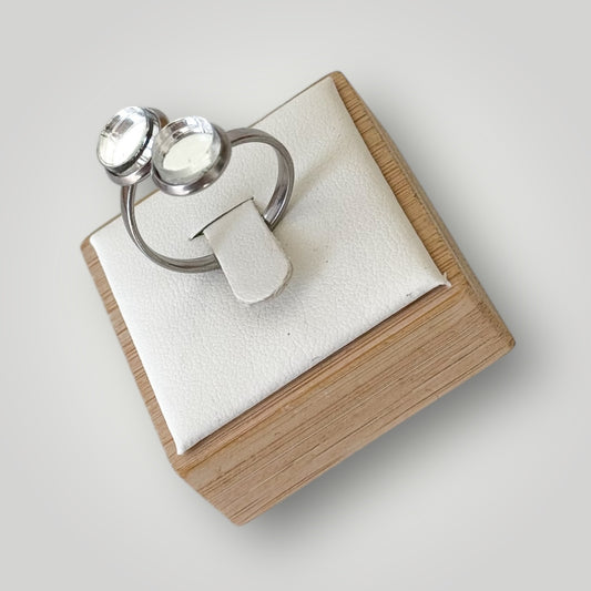 Anillo acero plateado (piezas plata espejo)