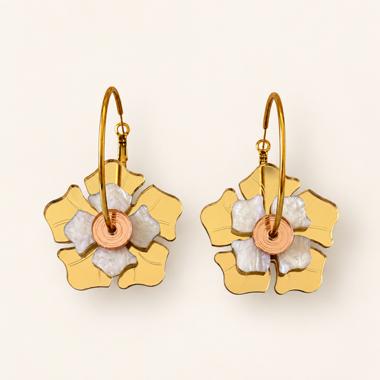 Flores ochenteras GOLD (dos tamaños)